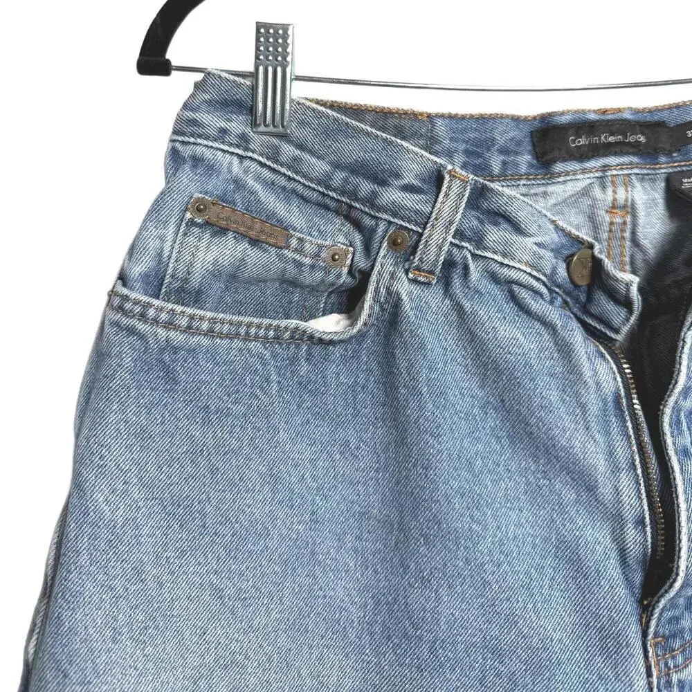 Vintage 2000s Calvin Klein Blue Denim Jean Shorts